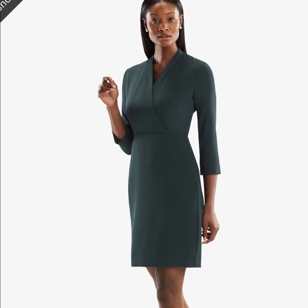 MM LaFleur Niko dress forest green